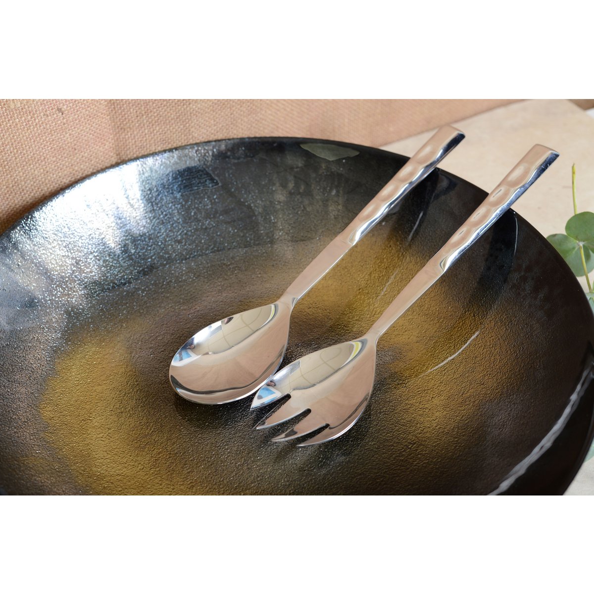 SALATSERVICE AUS SILBER, 28,5 CM