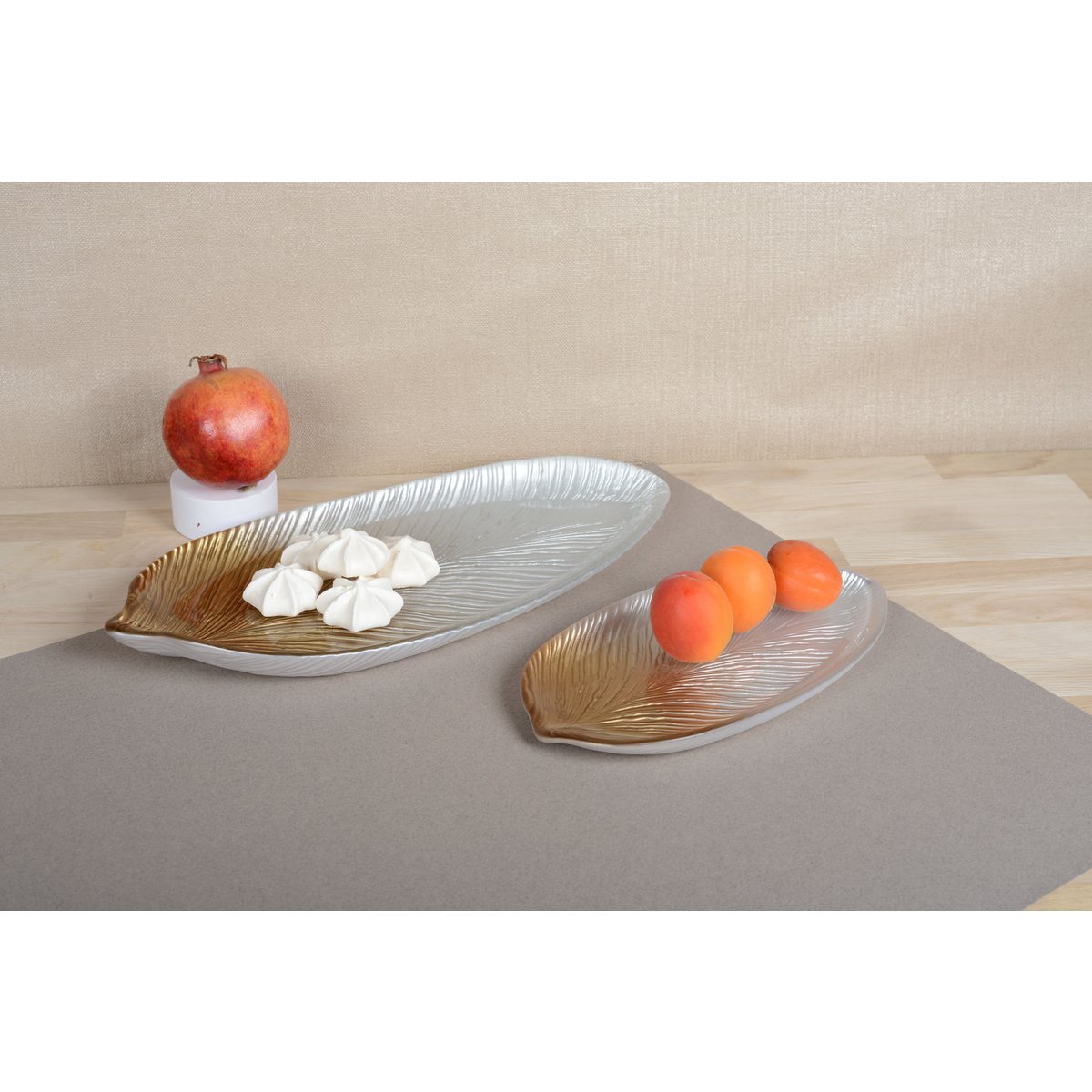 GOLD DEGRADE BLATT GROSSES MODELL 43X20X3,2CM
