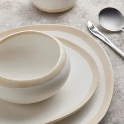 Karaca Fika Handgefertigtes Stoneware Geschirrset für 4 Personen, 16 teilig