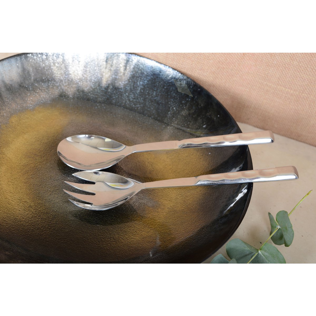 SALATSERVICE AUS SILBER, 28,5 CM