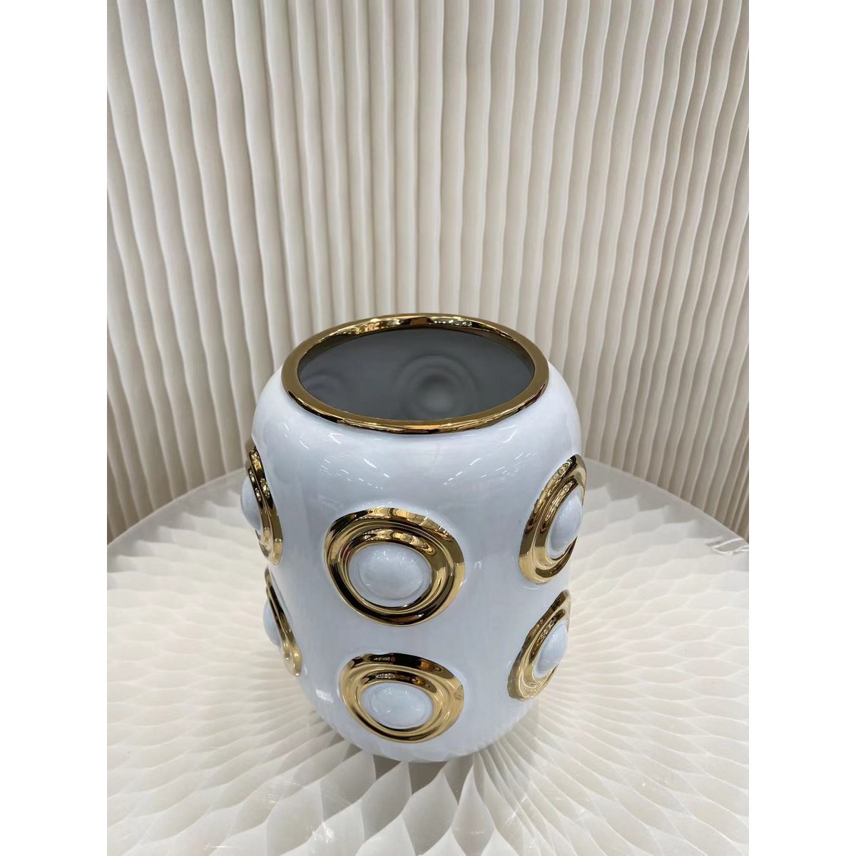 Golden 4 Circle Vase