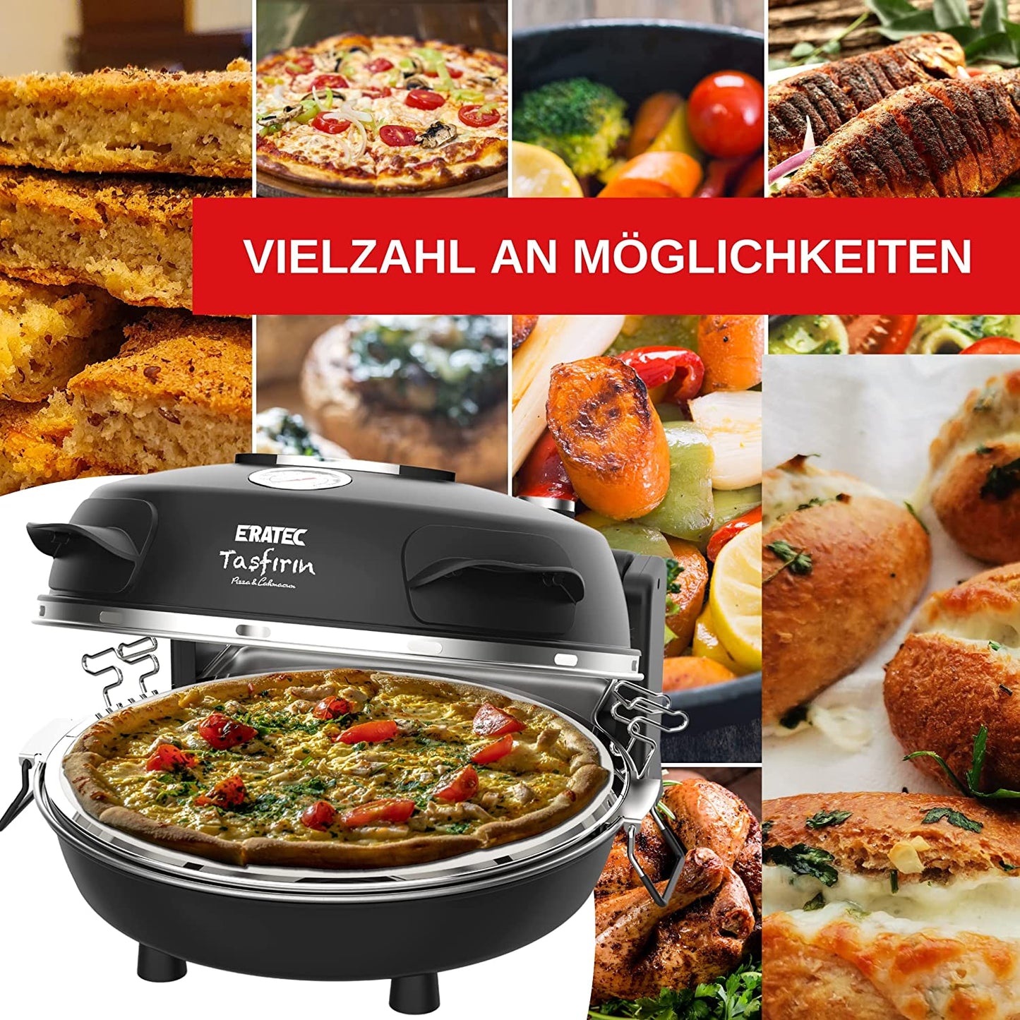 Eratec Elektrischer Pizza-Steinofen PM-27