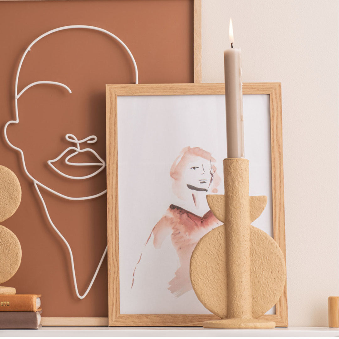 Kerzenhalter Double Bubble beige