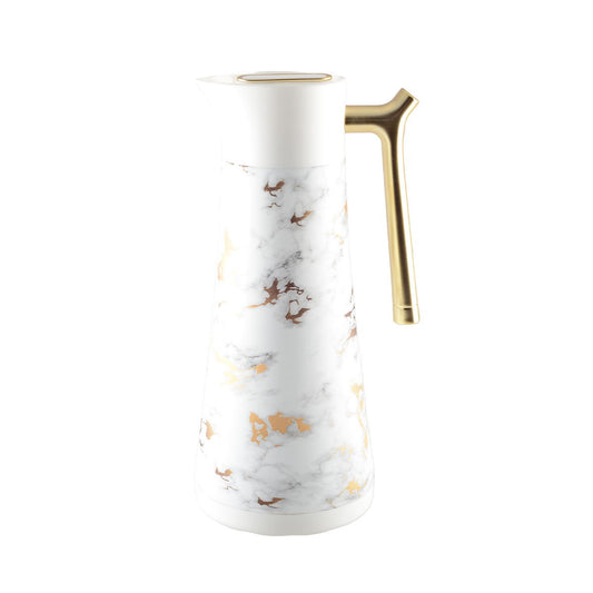 ISOLIERTE KAFFEEMASCHINE AUS MARMOR MIT GOLDENEM GRIFF 1L