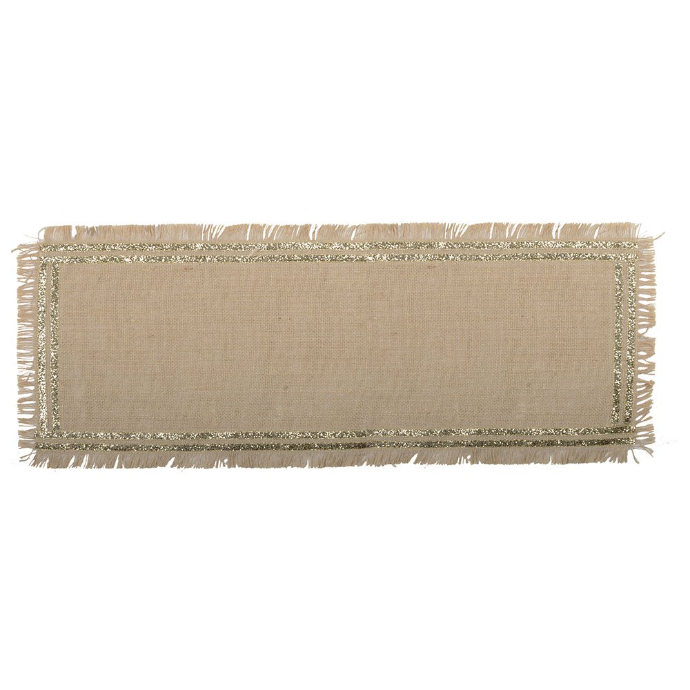 GOLDENER JUTE-TISCHLÄUFER