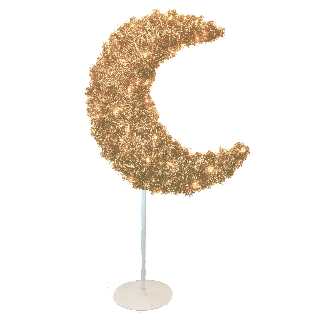 5ft Eid Mondbaum & LED-Lichter - Gold