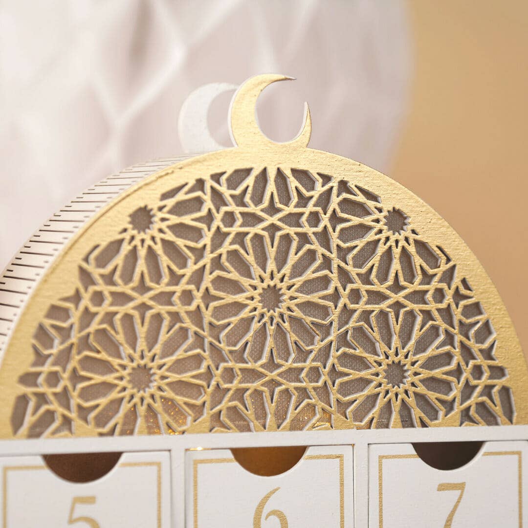 Ramadan Countdown-Kalender aus Holz - Moschee