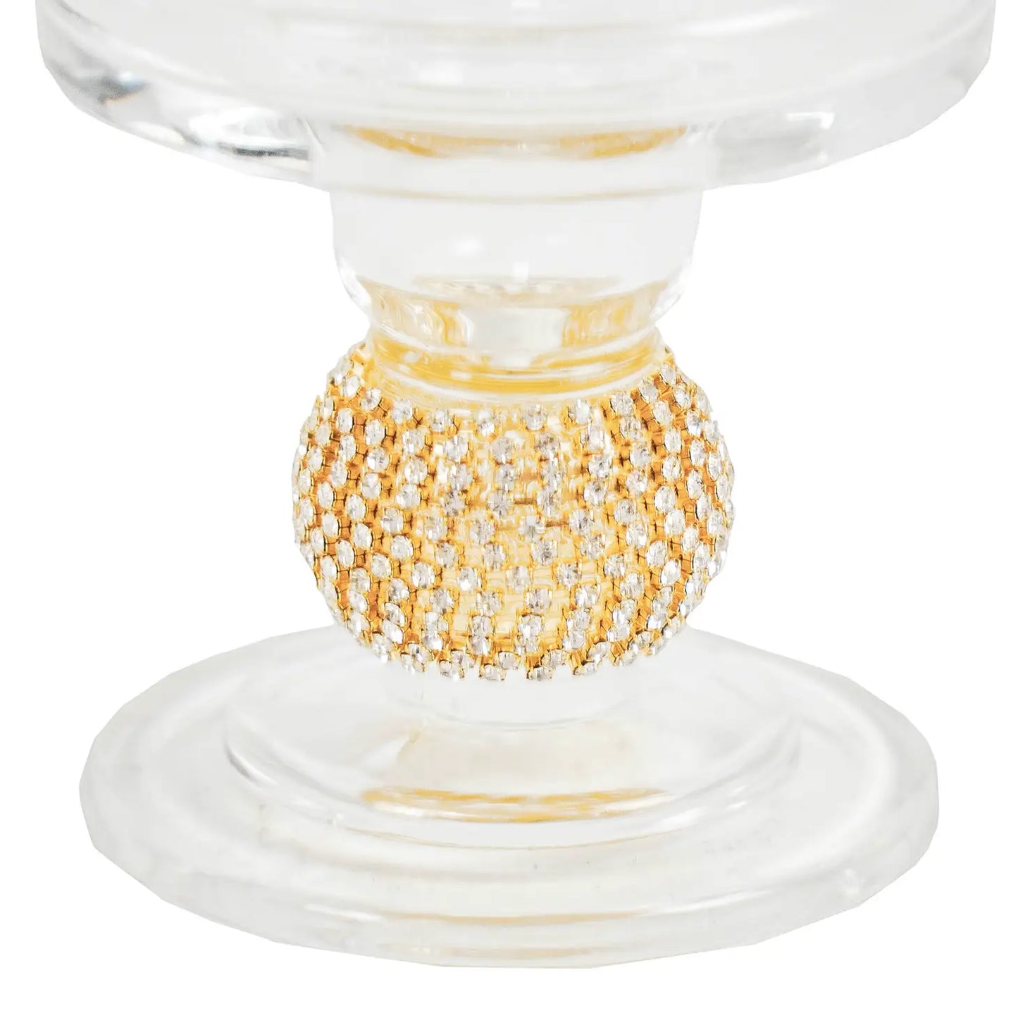 Kerzenhalter aus Glas - Gold - 8,5 x 8,5 cm