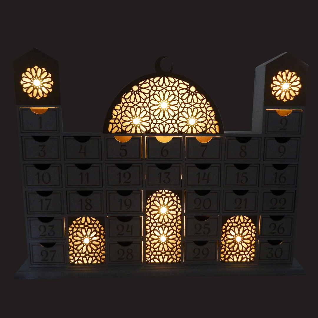 Ramadan Countdown-Kalender aus Holz - Moschee