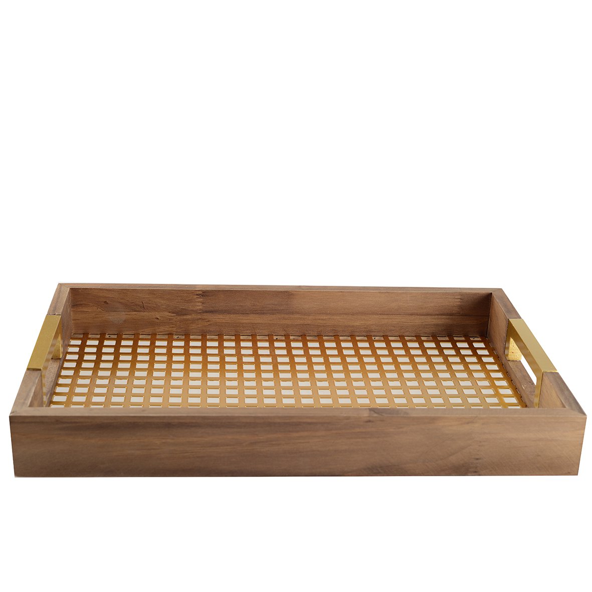 HOLZTABLETT MIT GOLDENEN GRIFFEN 40X25X5CM