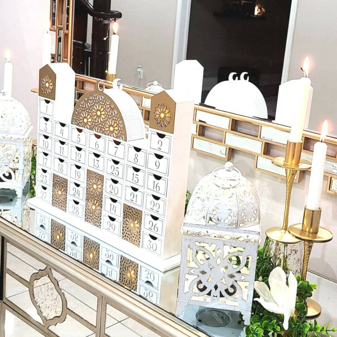 Ramadan Countdown-Kalender aus Holz - Moschee