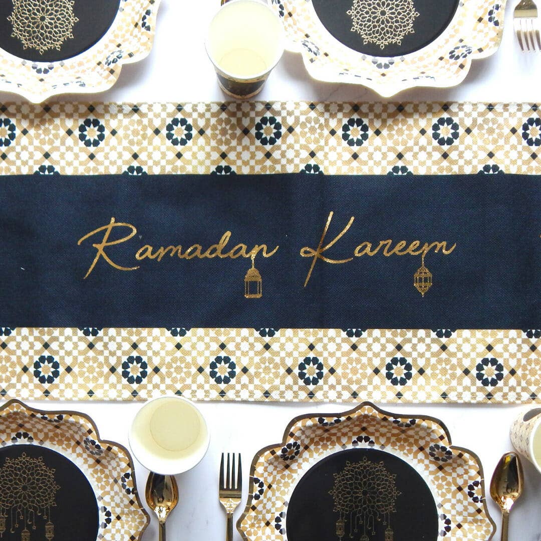 Ramadan Tischläufer - Gold Geo