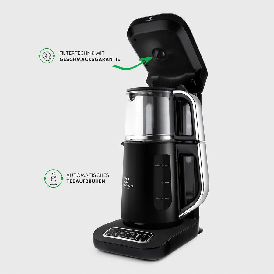 Karaca Caysever Robotea Pro 4 in 1 sprechender automatischer Teekocher Wasserkocher und Filterkaffeemaschine 2500W Space.