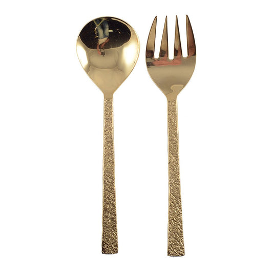 SALATSERVIER MIT GOLDSTRUKTUR
