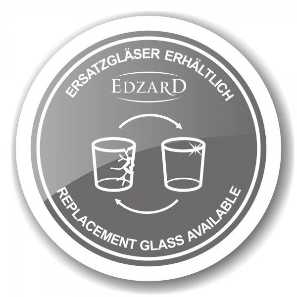 EDZARD Windlicht Kingston, Geweih-Design, Aluminium, silberfarben, mit Glas, Höhe 13 cm, ø 15 cm