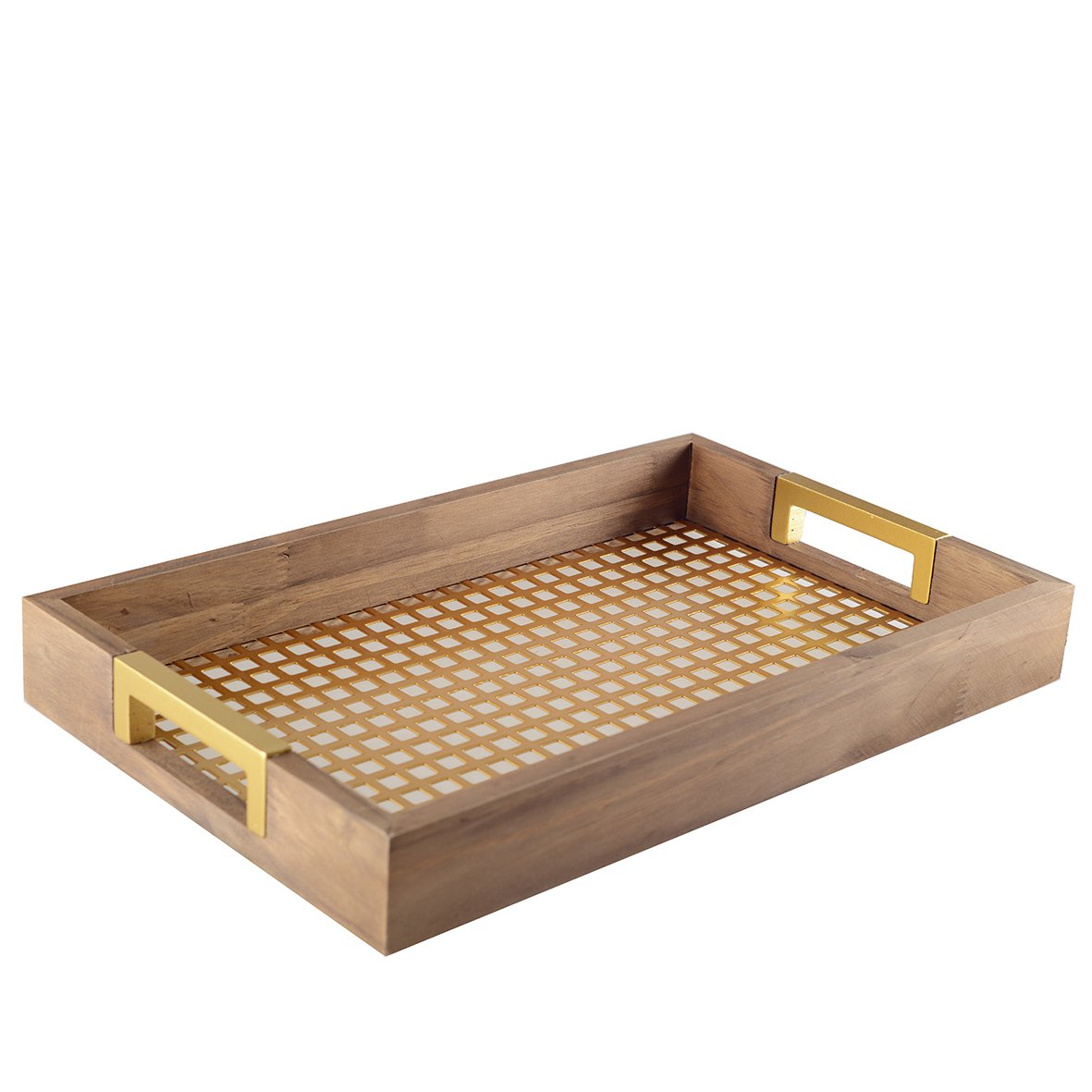 HOLZTABLETT MIT GOLDENEN GRIFFEN 40X25X5CM