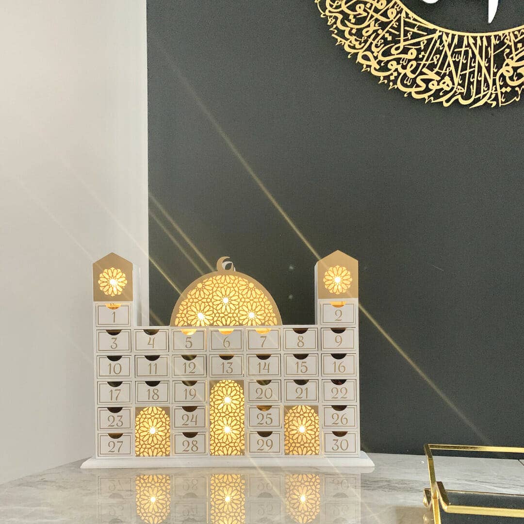 Ramadan Countdown-Kalender aus Holz - Moschee
