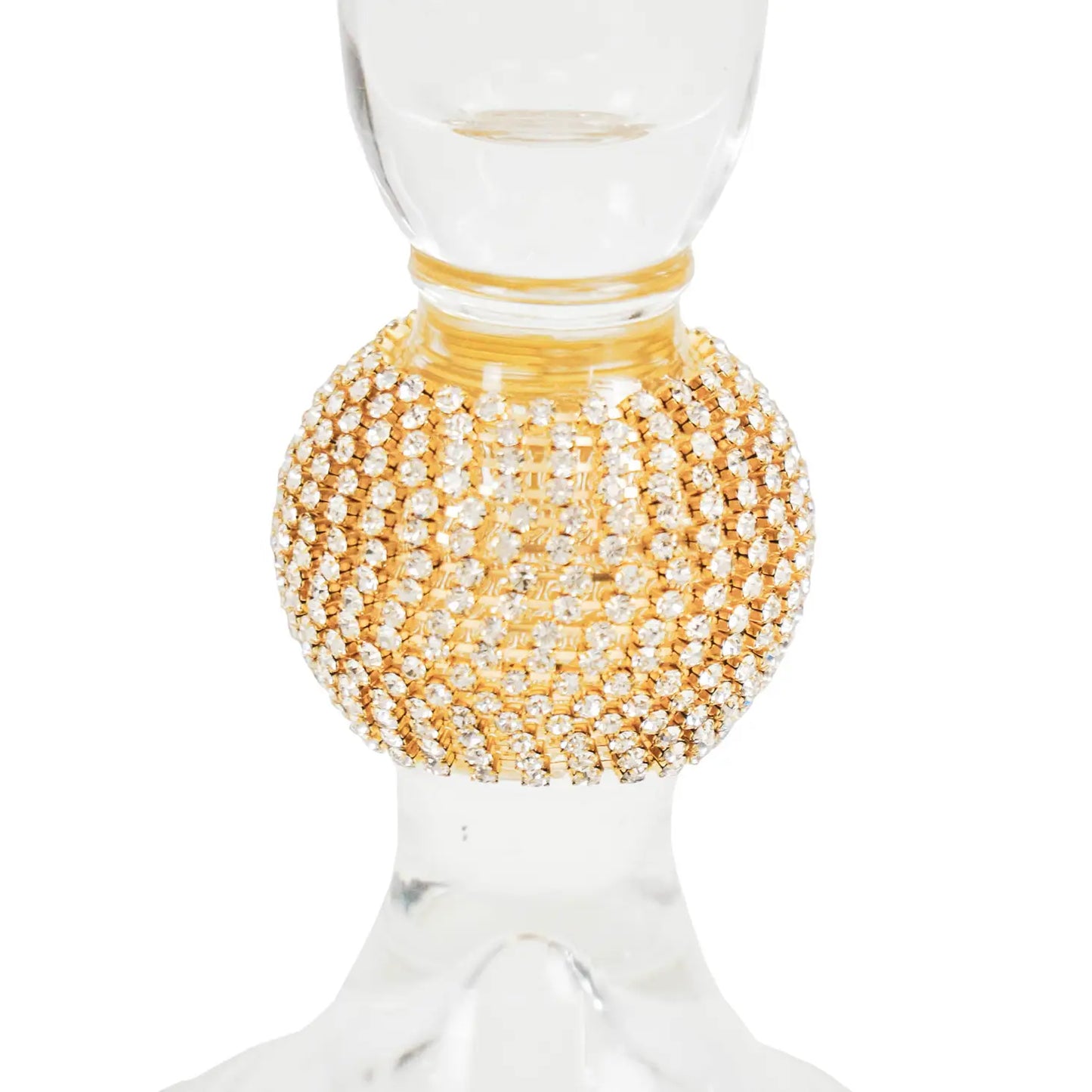 Kerzenhalter aus Glas, Gold, 8,5 x 14 cm
