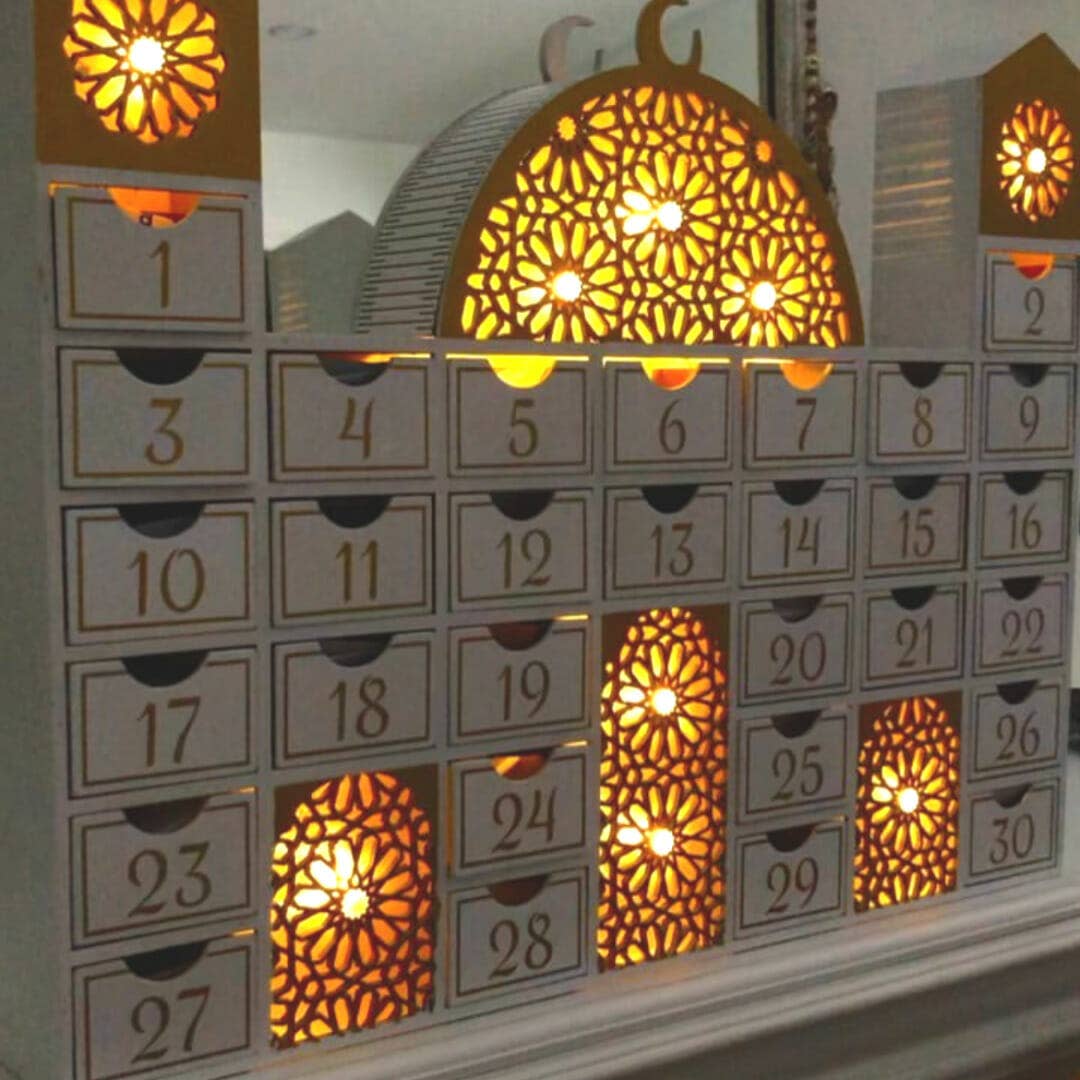 Ramadan Countdown-Kalender aus Holz - Moschee