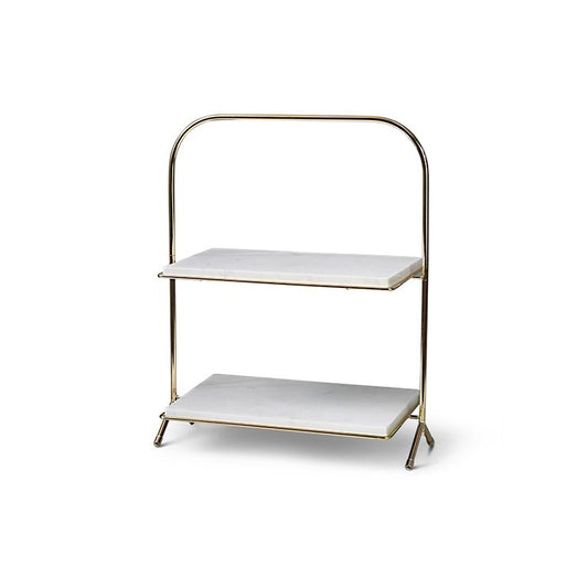 ELEGANCE ETAGERE , MARMOR - GOLD