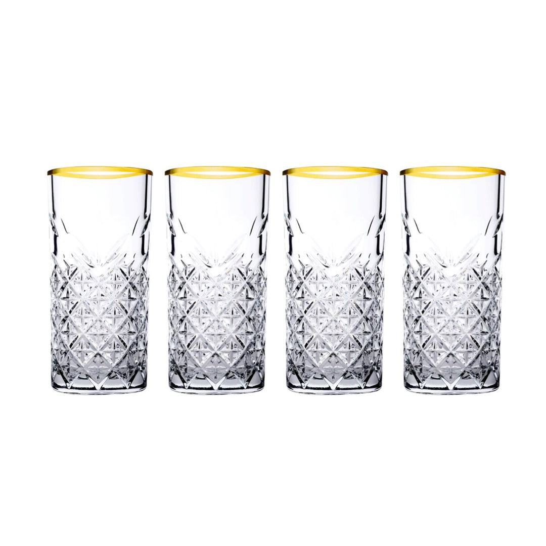 Pasabahce Timeless Gold Longdrink Glas 450 ml 4er Set