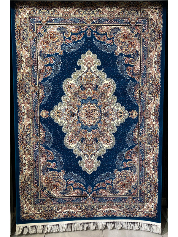 Super Mashad Orientteppich Perserteppich C. Blau