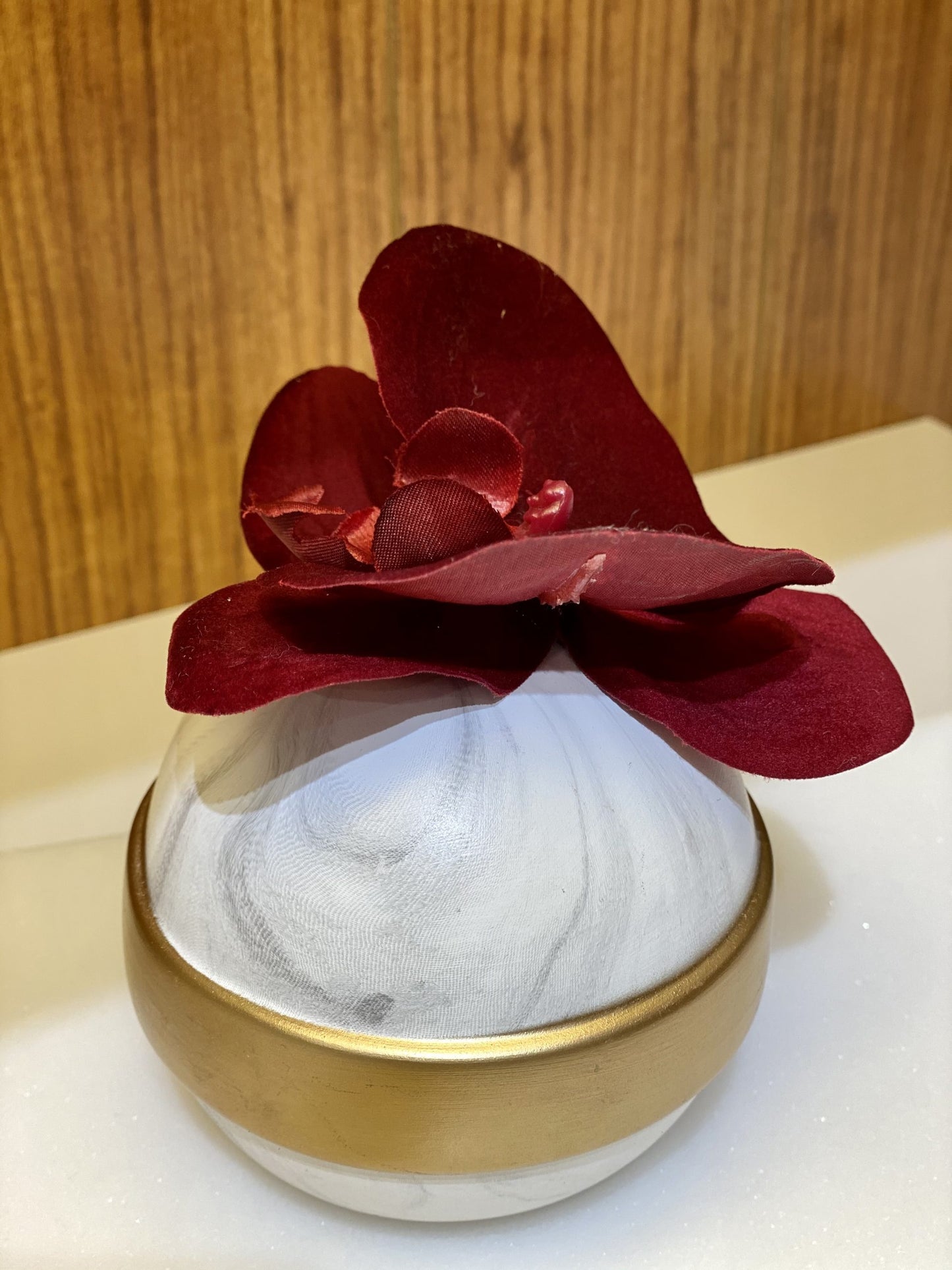 Kugel Vase Marmor Optik