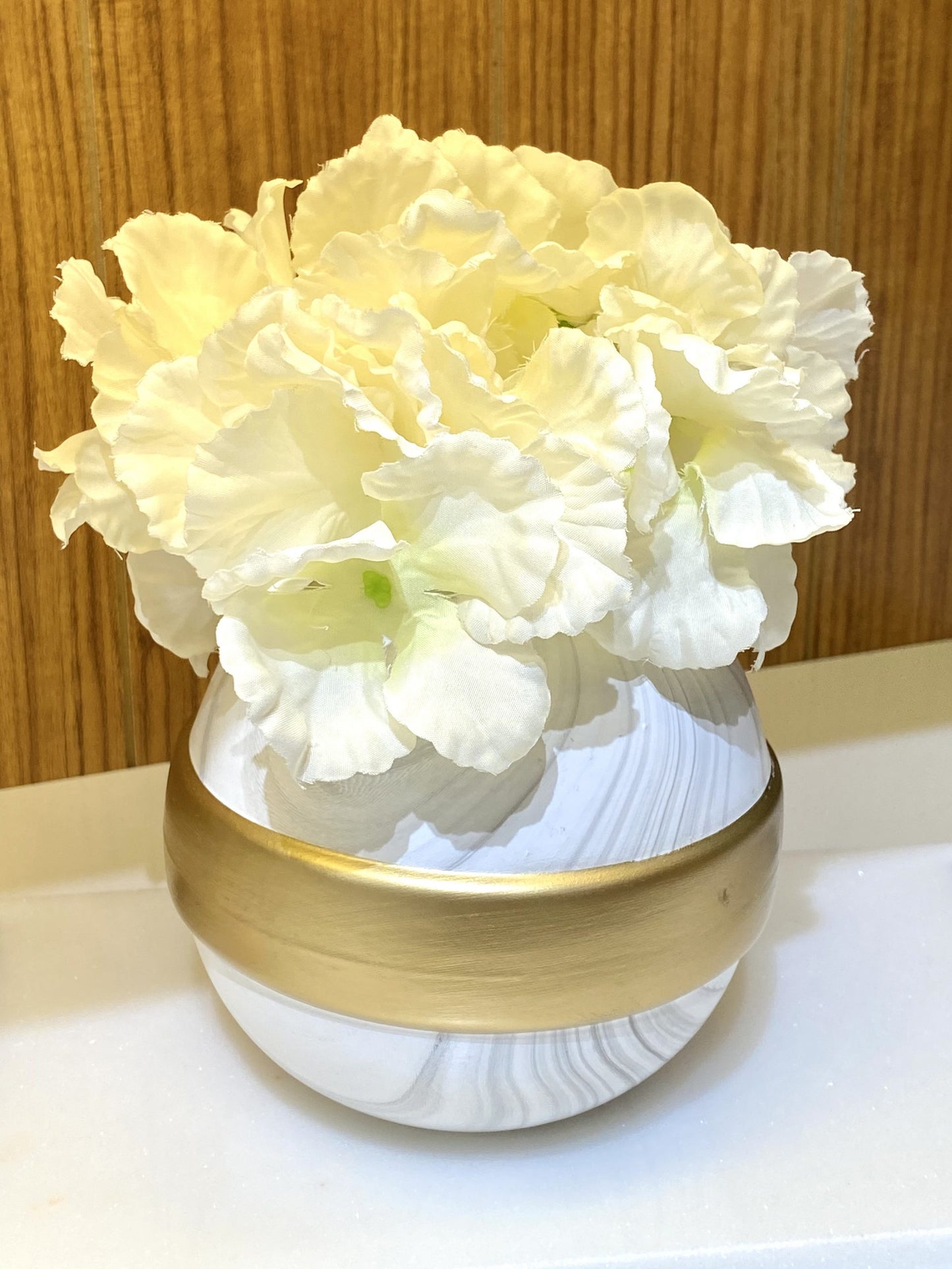 Kugel Vase Marmor Optik