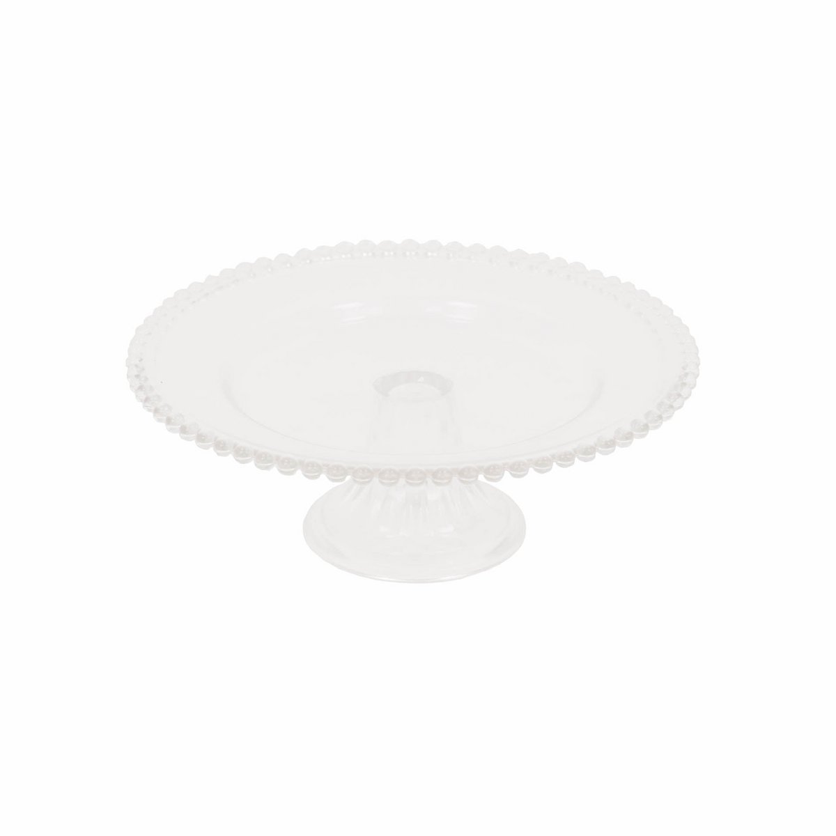 HV Cake Plate Glass - Clear - 27x27x10cm