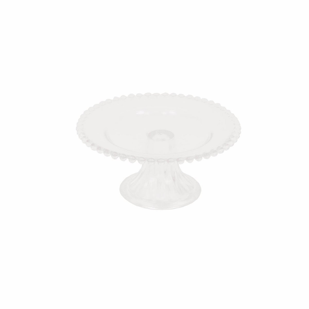 HV Cake Plate Glass - Clear - 21x21x9.5cm