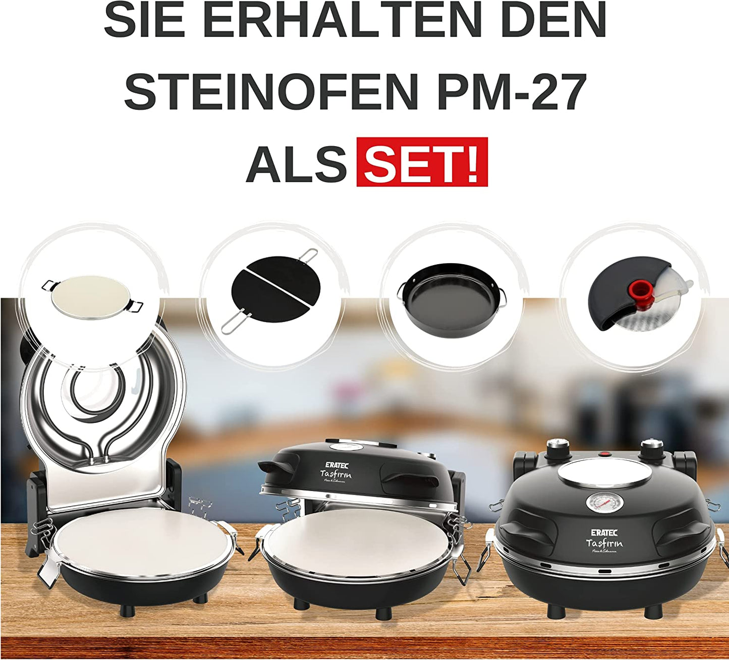 Eratec Elektrischer Pizza-Steinofen PM-27