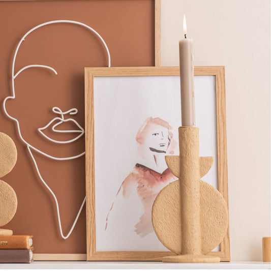 Kerzenhalter Double Bubble beige